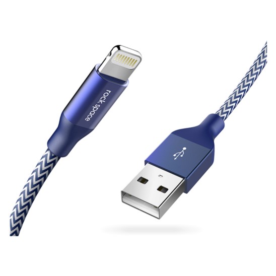 Kabel USB ROCK Lightning MFI Nylonowy100cm