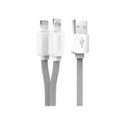 Kabel ROCK 2w1 Lightning & Micro USB 100cm