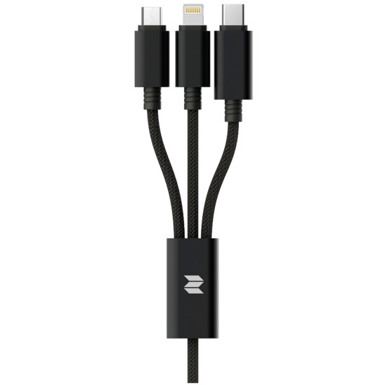 Kabel ROCK 3w1 Lightning & Micro USB & USB-C