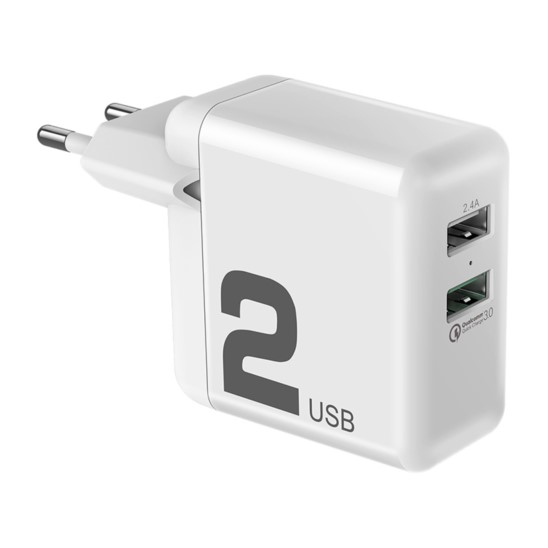 Ładowarka Sieciowa USB ROCK 2,4A Quick Charge 3.0