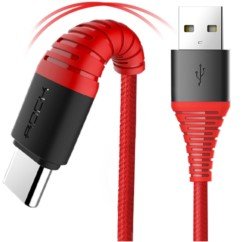 Kabel USB-C ROCK Typ C Wzmacniany Nylonowy 200cm