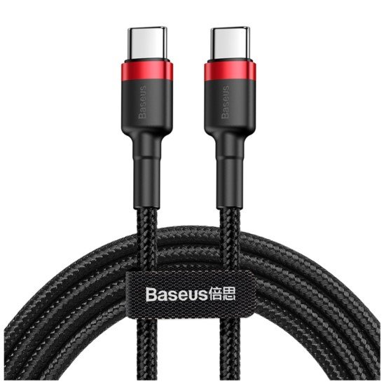 Kabel nylonowy Baseus Cafule 60W 2x USB-C PD 100cm