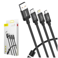 Kabel Baseus 3w1 Lightning USB-C Micro USB 3.5A