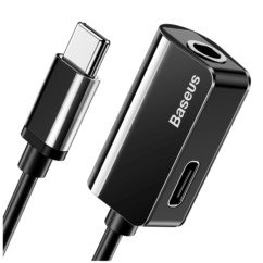 Przejściówka BASEUS USB-C do USB-C/ 3,5mm miniJack