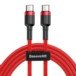 Kabel nylonowy Baseus Cafule 60W 2x USB-C PD 200cm