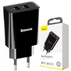 BASEUS Mini Ładowarka sieciowa 2x USB 10.5W