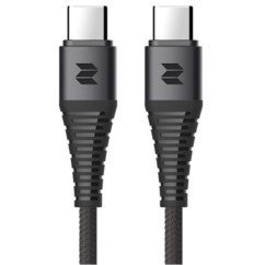 ROCK SPACE Wzmacniany Kabel 2x USB-C 3A 1m