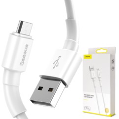 BASEUS Mini White Kabel micro-USB 2.4A, 100cm