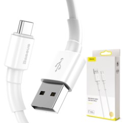 BASEUS Mini White Kabel USB-C 3A, 100cm