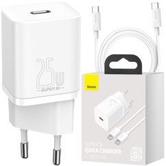 BASEUS Ładowarka sieciowa USB-C PD 25W + kabel USB