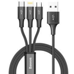 Kabel Baseus 3w1 Lightning USB-C Micro USB 3.5A