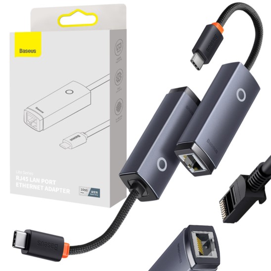 Adapter Ethernet USB-C to RJ45 LAN 1000mbps