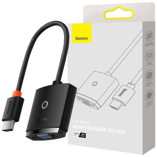 BASEUS Lite Series Konwerter Adapter HDMI do VGA
