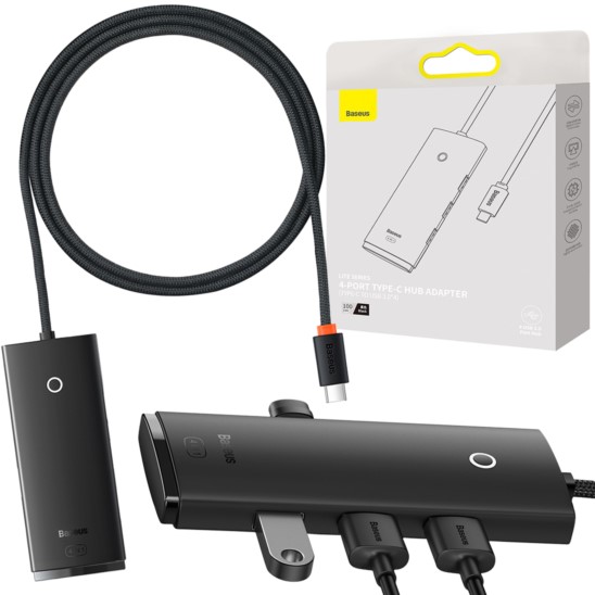BASEUS Adapter HUB USB-C do 4x USB-A 100cm