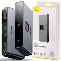 BASEUS Dwukierunkowy rozdzielacz splitter HDMI 2w1