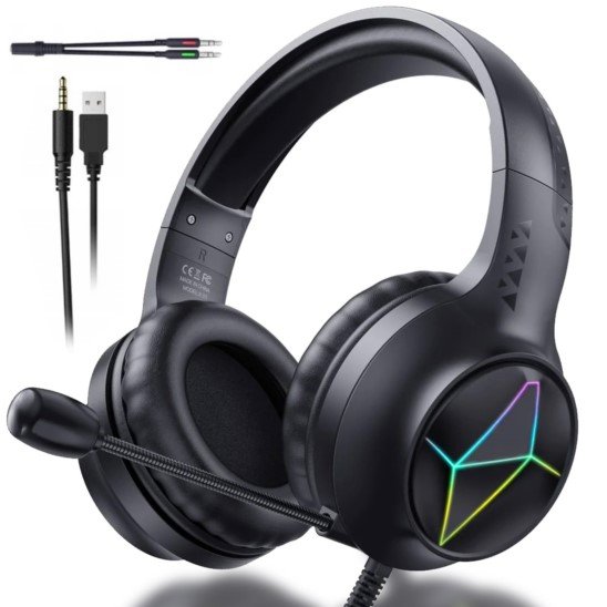 ONIKUMA X35 Słuchawki gamingowe nauszne RGB