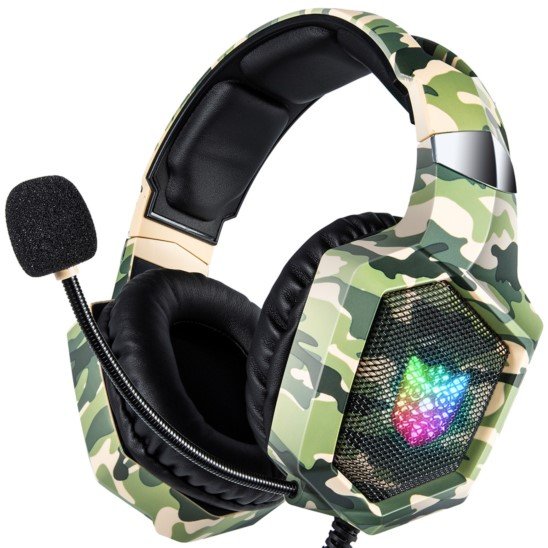 ONIKUMA K8 Camo Słuchawki gamingowe nauszne RGB