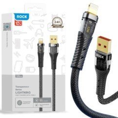 ROCK Z21 Wzmacniany Kabel USB Lightning PD 120cm