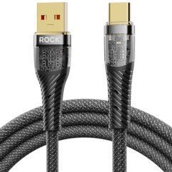 ROCK Z21 Wzmacniany Kabel USB-C QC VOOC 6A 120cm