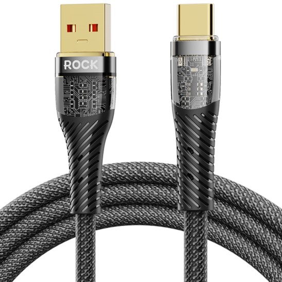 ROCK Z21 Wzmacniany Kabel USB-C QC VOOC 6A 120cm