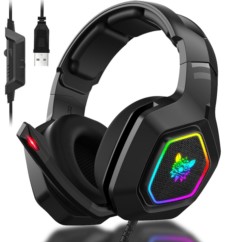 ONIKUMA K10 7.1 Słuchawki gamingowe nauszne RGB